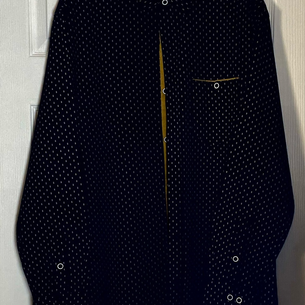 Men's Black and White Patterned Shirt Jacket